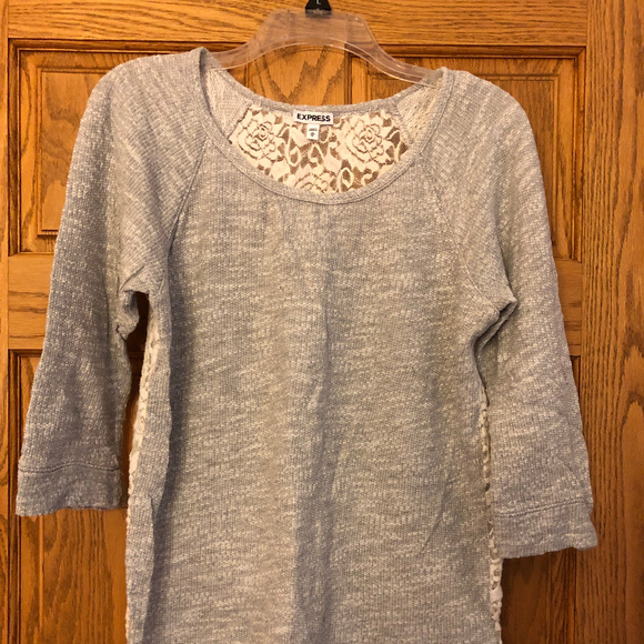 Express Lace Back Top, Size Medium - Picture 1 of 4